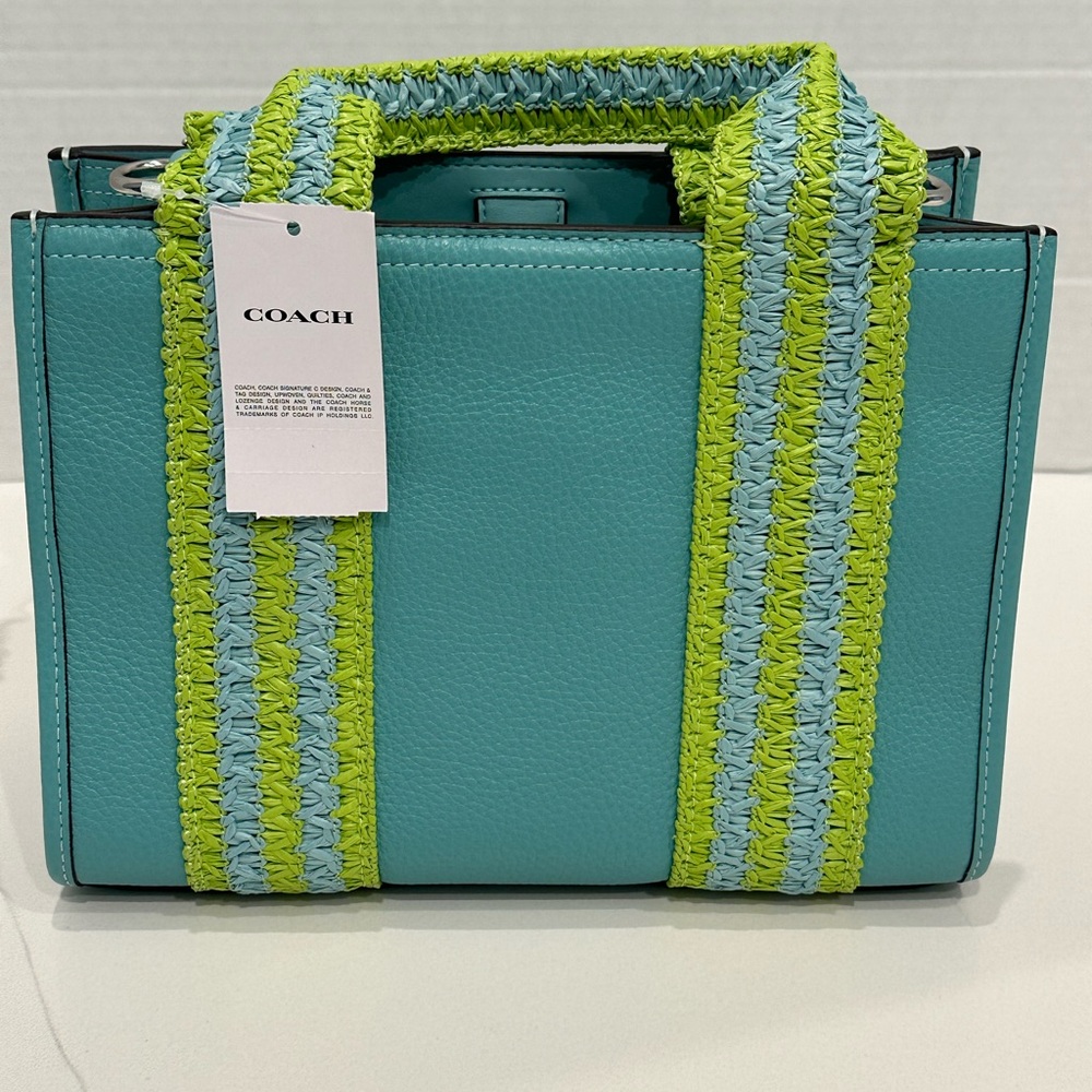 !!SOLD!!!Coach NWT Smith Straw Tote/Crossbody Bag Sold Out COLOR - Picture 4 of 11